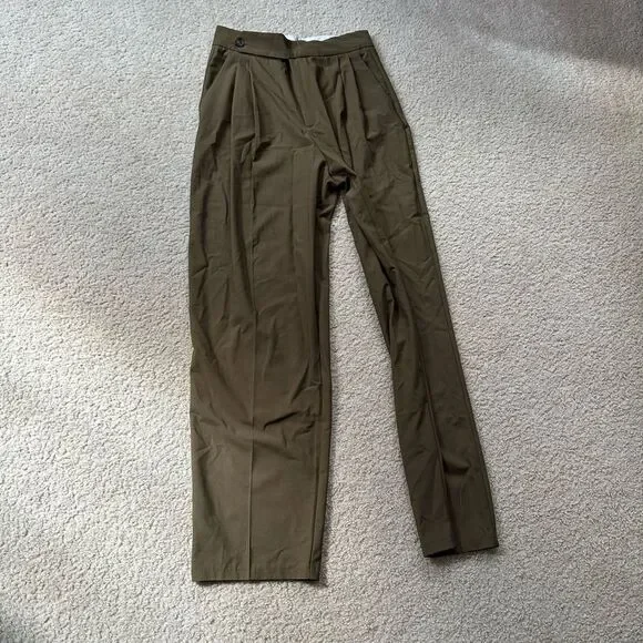 Zara dark Tan/ slightly Green slouchy trousers - Picture 9 of 16